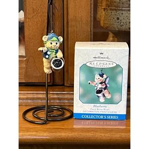 Vintage Hallmark Easter Blueberry Fairy Bear Spring/Summer Ornament